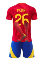 Soccer Uniform 26 team Espana Jersey suit for Men Kids 2425 Pedri Shirt Shorts - $49.55