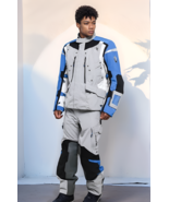 BMW Motorrad Rallye BLUE &amp; Gray motorcycle Touring Textile Suit CE-Appro... - $5,578.15 MXN