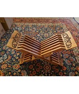 Uzbek Book Stand Laukh Large Foldable Wooden Handcarved Book Stand Laugh... - $138.97