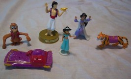 Vintage Walt Disney Aladdin Toy Figure Lot Abu Jasmine Magic Carpet - £14.43 GBP