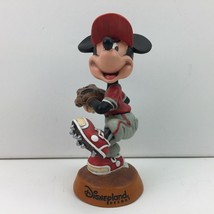 Disneyland Resorts Mickey Mouse Figurine Baseball Statue Red Gray Black - £27.54 GBP
