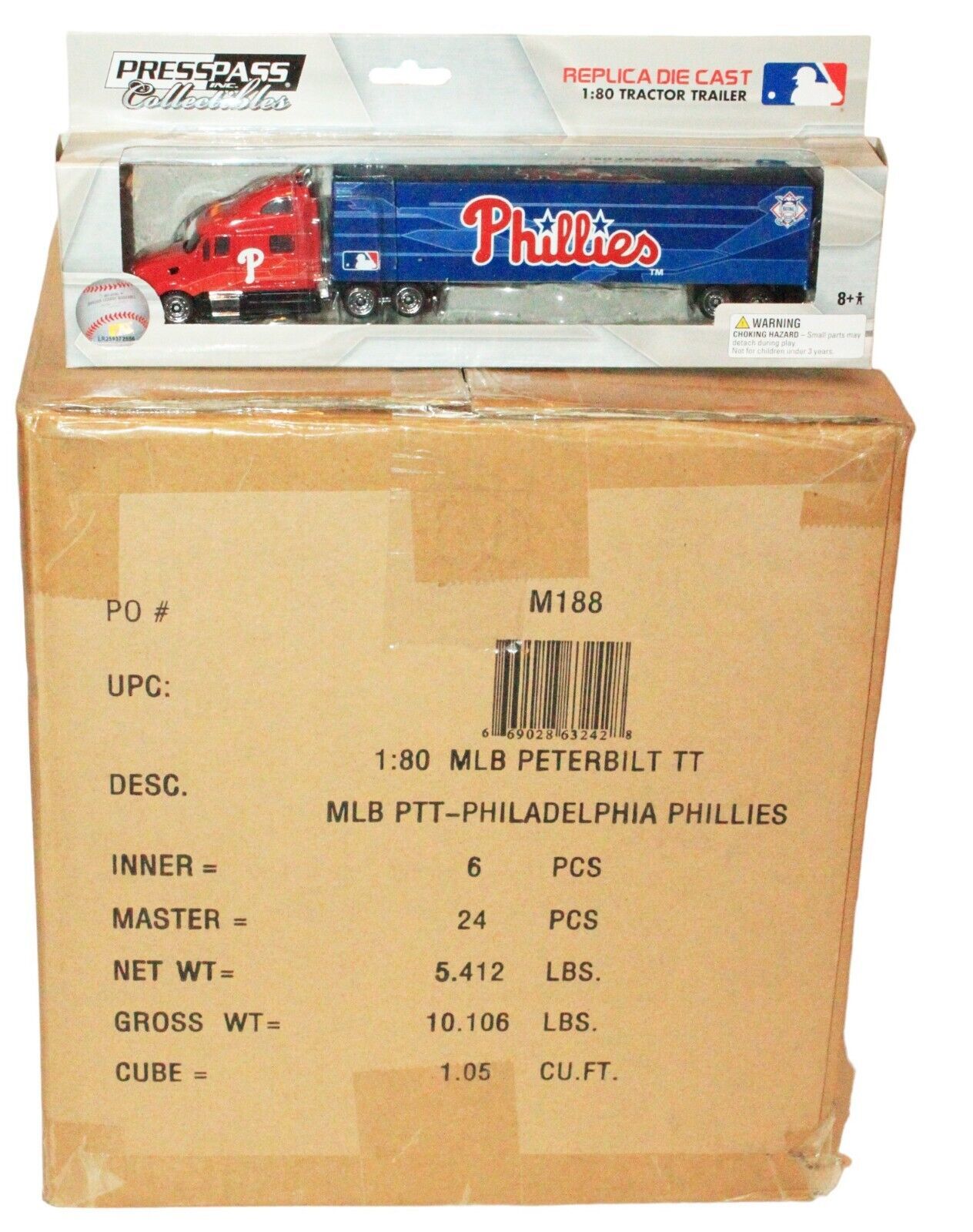 24 Pc Lot Philadelphia Phillies MLB Baseball 1:80 Diecast Truck Toy Vehicle 2012 - £90.43 GBP