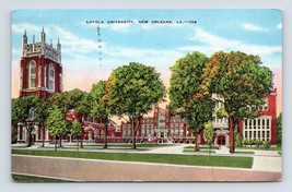 Loyola University New Orleans Louisiana LA Linen Postcard Q2 - £3.07 GBP