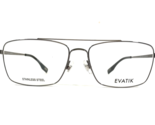 Evatik Eyeglasses Frames 9203 S103 Shiny Gray Gunmetal Extra Large 59-16... - $74.75