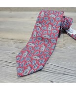 Vintage Christian Dior Paisley Tie Silk Red Made USA Classic Approx. 56&quot;... - £11.34 GBP