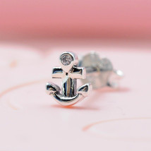 Me Collection Sterling Silver My Anchor Single Stud with CZ Stud Earring... - $8.80