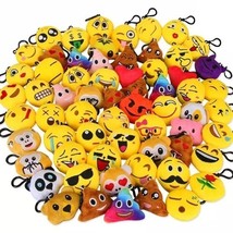 50PC Emoticon Keychain Mini Cute Plush Pillows, Party Favors for Kids 50PC - $546.87 MXN