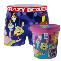 Crazy Boxer SpongeBob Men&#39;s Boxer Briefs in Ice Cream Pint Package Multi-Color - £18.36 GBP