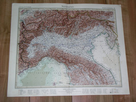 1927 Original Vintage Map Of Northern Italy Alps Lombardy / Italian Istria - £22.01 GBP