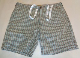 Cremieux Size 40 S45HZ401 Brown Cotton New Mens Plaid Flat Front Shorts - $59.40