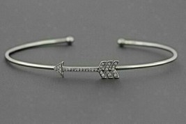 0.40CT Round Cut Diamond Solid Pretty Cuff 14K White Gold Over Women&#39;s Bracelet - £75.95 GBP