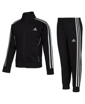 Adidas Little Girls Zip Front Glam Event Tricot Jacket and Joggers Set - £22.06 GBP