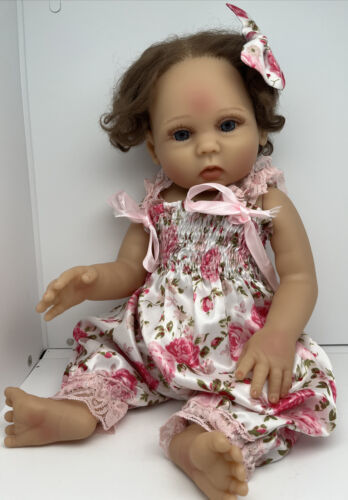 NPK Reborn Lifelike Baby Toddler Girl Doll Silicone Vinyl Full Body 18" w/outfit - $74.79