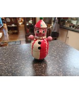 Vintage Shackman Handcrafted Wood Bowling Game Set Nesting Clown Doll - €55,22 EUR
