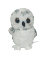 Aurora White Snow Owl Spotted Realistic Plush Stuffed Animal 7&quot; - $13.86