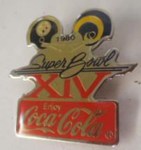 Coca-Cola Super Bowl Xiv 1980 Pittsburgh Steelers Vs Los Angeles Rams Lapel Pin - £5.62 GBP