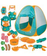 FUN LITTLE TOYS Pop Up Play Tent with Camping Gear and Tools Set - $29.99