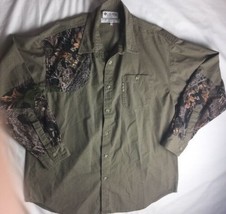 Mens COLUMBIA Camo Hunting Style Long Sleeve Shirt size L - £15.62 GBP