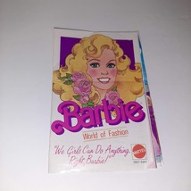 Vintage 1984 Mattel Barbie World of Fashion Booklet We Girls Can Do Anyt... - £6.33 GBP