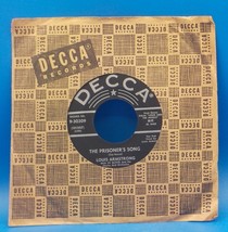 Louis Armstrong 45 The Prisoner&#39;s Song / You&#39;re A Heavenly Thing EX C7 - $122.42 MXN