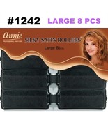 ANNIE SILKY SATIN ROLLERS LARGE 8 PIECES #1242 1&quot; DIAMETER SNAP LOCK CLO... - $42.92 MXN