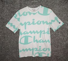 Vintage Champion Heritage Shirt Adult Medium Spell Out All-Over Print Men - $14.99