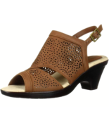 Easy Street Comfort Wave Block Heel Sandals Linda Slingback, Tan, size 1... - $47.37 CAD