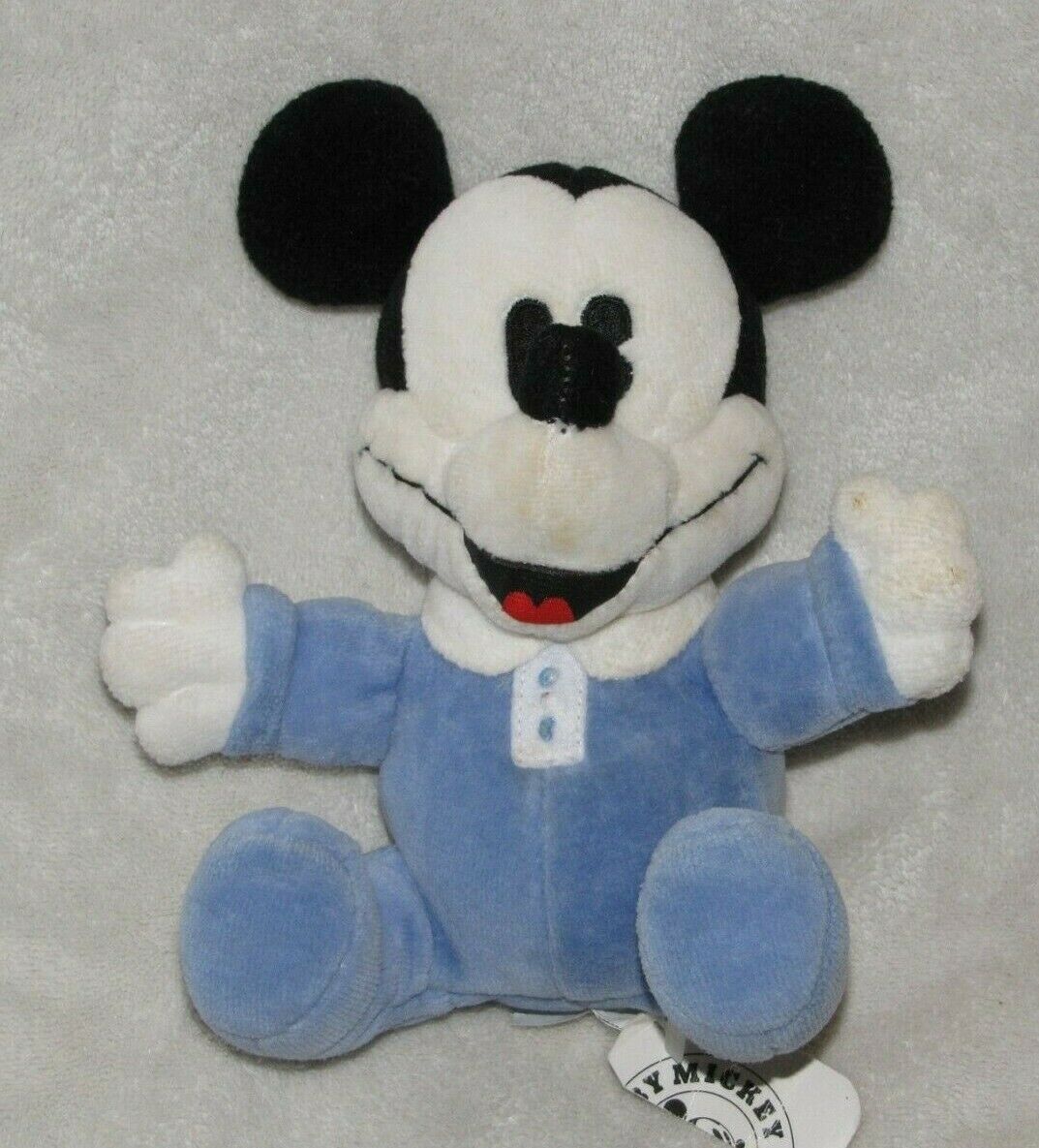 Gund Stuffed Plush 7263 Baby Mickey &amp; Co Company Blue Mouse Velour Rattl... - £52.12 GBP