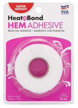 Heatnbond Hem Iron-On Adhesive, Super Weight, 3/4 Inch X 8 Yards, White - £4.16 GBP