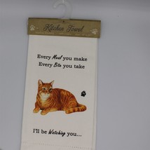 Kitchen Tea Towel - Cats - Orange Tabby - £12.69 GBP