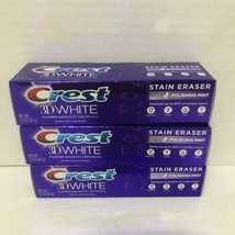 (3) Crest 3D White STAIN ERASER Whitening Toothpaste 3.1 oz Pack EXP 8/2025 - £7.43 GBP