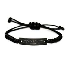 Sarcasm Husband Black Rope Bracelet, Sorry This Guy is Already Taken by a Smart  - £17.20 GBP