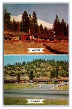 Golden Spur Motel Summer &amp; Winter Weed Califronia CA Chrome Postcard S23 - £3.12 GBP