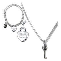 Twilight Jewellery Heart &amp; Key Necklace/Bracelet - £21.94 GBP