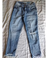 Rewash Classic Rise Vintage Reunion Women Blue Distressed Frayed Jean 5/... - €12,03 EUR