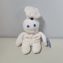 Pillsbury Doughboy Plush Doll Beanie Bean Bag 8&quot; 1997 Dough Boy With Tag VTG - £9.71 GBP