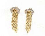 Diamond Women&#39;s Earrings 14kt Yellow and White Gold 407287 - £316.19 GBP