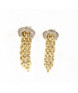 Diamond Women&#39;s Earrings 14kt Yellow and White Gold 407287 - £315.24 GBP
