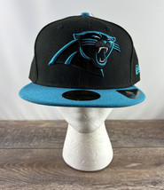 Carolina Panthers Baseball Hat New Era 5950 Black Blue Size 7 3/4 - £15.17 GBP