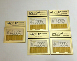 Vintage Carl&#39;s Jr restaurants  happy Holidays 1974 desk calendar 5 piece  lot - £24.73 GBP