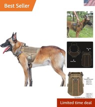 Reflective X-Large Tactical Dog Harness with MOLLE - Ultimate Safety &amp; C... - $51.00