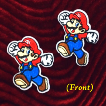(2) CLASSIC MARIO DIY ACCESSORY CLOTHING PATCHES EASY IRON ON BADGES APP... - $20.00