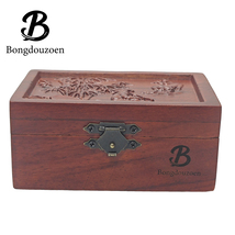 B BONGDOUZOEN Decorative boxes made of wood - Wood Storage Box with Lid - $43.89