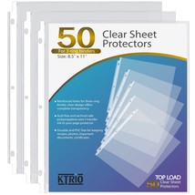 Sheet Protectors 8.5 X 11 Inch Clear Page Protectors For 3 Ring Binder, Plastic  - £10.43 GBP