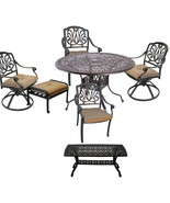 7-piece outdoor dining set with coffee table and ottoman heavy patio fur... - $3,212.64 CAD