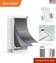 3-Flap Pet Door for Wall, Steel Frame and Telescoping Tunnel, Aluminum L... - $473.70