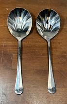 2 Vintage International INS30 Stainless Solid / Pierced serving Spoons - $19.95