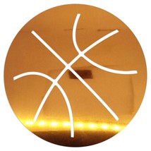 Die Cut Shape - BASKETBALL 2.5&quot; &amp; 5.0&quot; size in 12 Metallic Colors #6429 - $6.99