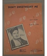 1943 Sheet Music - DON&#39;T SWEETHEART ME - Featured by Joan Brooks - Tobias - $11.91