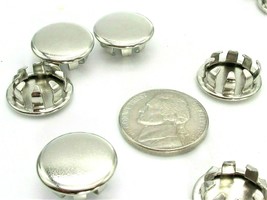 5/8” Steel Panel Hole Plugs Snap in Nickel Plated Bright Silver Finish Covers - £9.31 GBP+